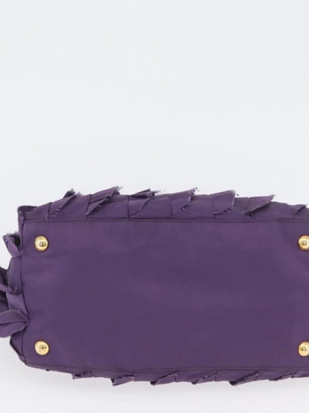 PRADA Hand Bag Nylon Leather Purple Gold Auth 173998 - Picture 6 of 15